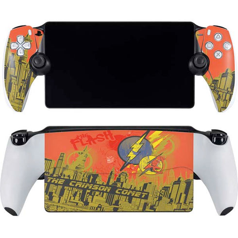 DC Comics The Flash City Collage Art PlayStation PS5 Skins