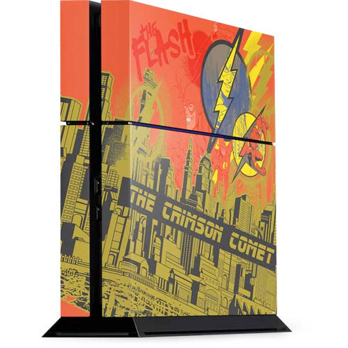 DC Comics The Flash City Collage Art PlayStation PS4 Skins