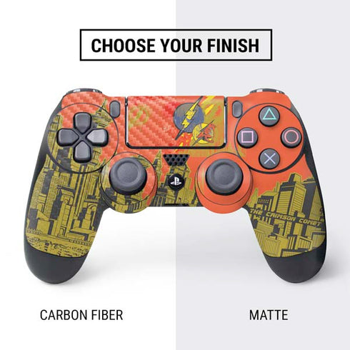 DC Comics The Flash City Collage Art PS4 Controller Skin