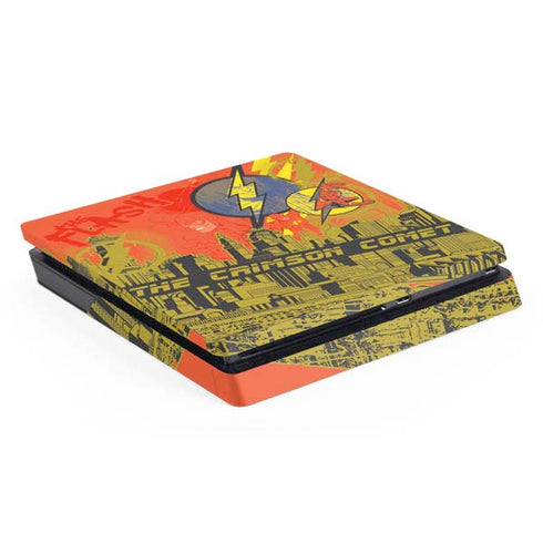 DC Comics The Flash City Collage Art PS4 Slim Skin