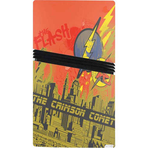 DC Comics The Flash City Collage Art PS5 Pro Console Skin