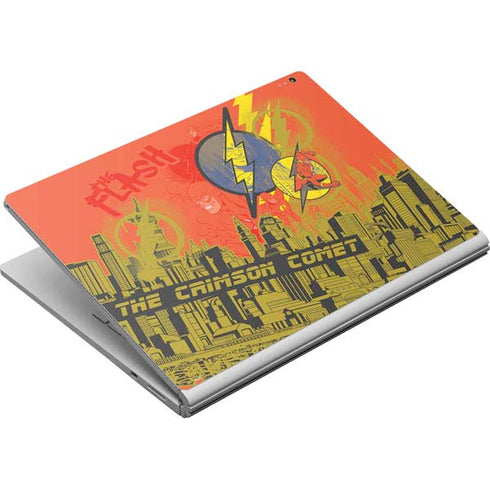 DC Comics The Flash City Collage Art Surface Book Skin