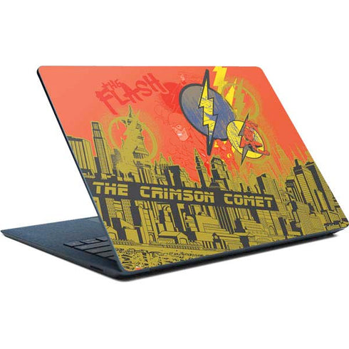 DC Comics The Flash City Collage Art Surface Laptop Skin