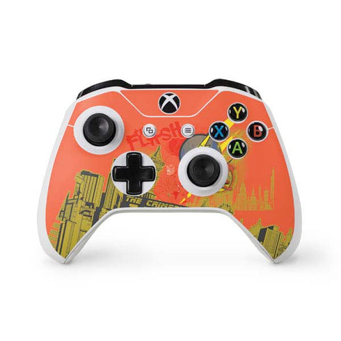 DC Comics The Flash City Collage Art Xbox One S Controller Skin