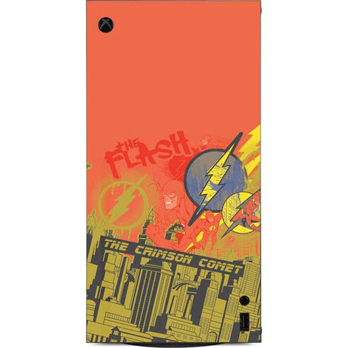 DC Comics The Flash City Collage Art XBox Series X Digital Edition Console Skin