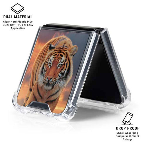 Rising Tiger by Vincent Hie Galaxy Z Flip6 Clear Case