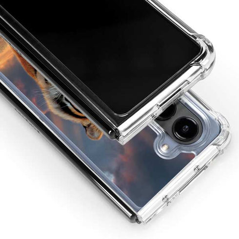 Rising Tiger by Vincent Hie Galaxy Z Fold5 5G Clear Case