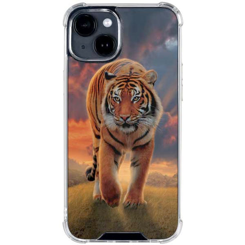 Rising Tiger by Vincent Hie iPhone 15 Clear Case