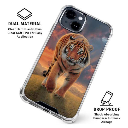 Rising Tiger by Vincent Hie iPhone 15 Clear Case