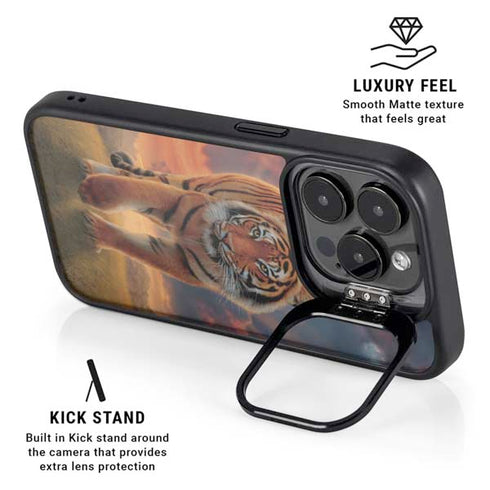 Rising Tiger by Vincent Hie iPhone 15 Pro Max Kickstand Case