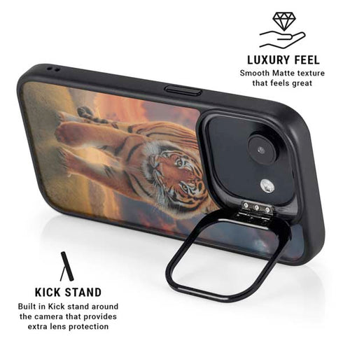 Rising Tiger by Vincent Hie iPhone 16e Kickstand Case