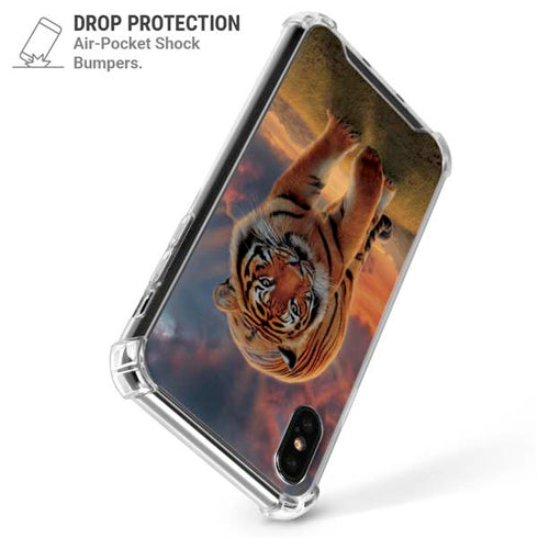Rising Tiger by Vincent Hie iPhone X/XS Clear Case