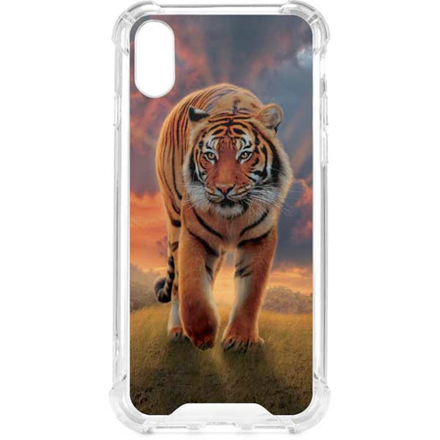 Rising Tiger by Vincent Hie iPhone XS Clear Case