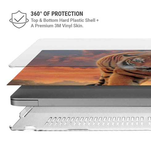 Rising Tiger by Vincent Hie MacBook Pro 14in (2021-24) Case plus Skin