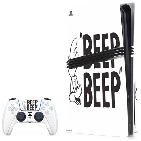 Looney Tunes Road Runner Beep Beep PS5 Pro Disk Bundle Skin
