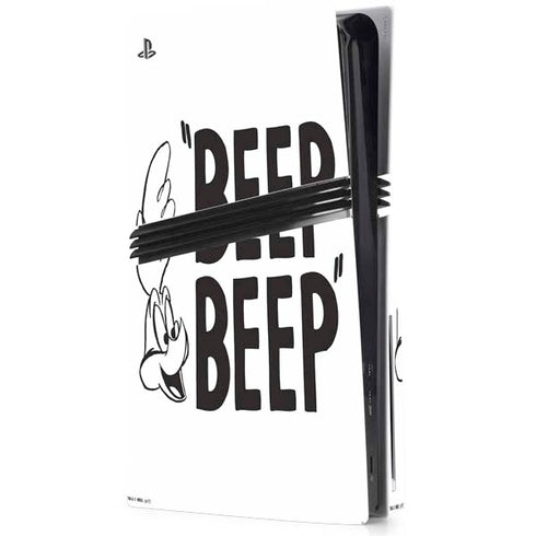 Looney Tunes Road Runner Beep Beep PS5 Pro Disk Console Skin
