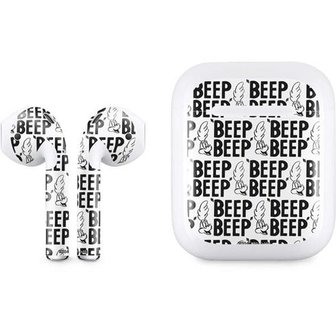 Looney Tunes Road Runner Beep Grid Apple AirPods Skin