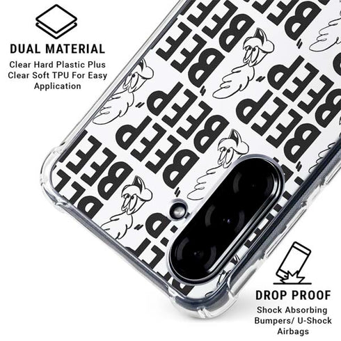 Looney Tunes Road Runner Beep Grid Galaxy A36 5G Clear Case