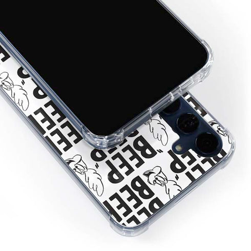 Looney Tunes Road Runner Beep Grid Galaxy A55 5G Clear Case