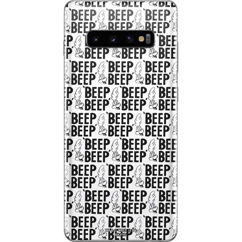 Looney Tunes Road Runner Beep Grid Galaxy S10 Plus Skin
