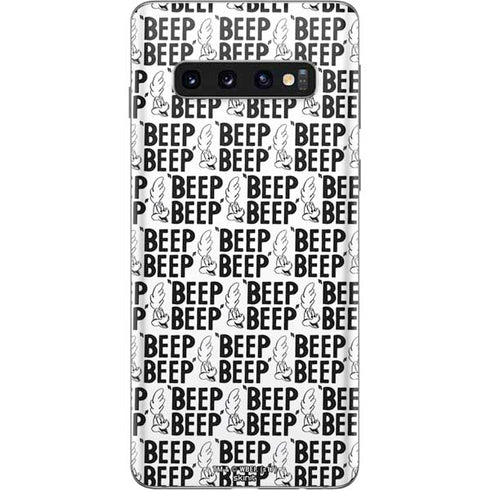 Looney Tunes Road Runner Beep Grid Galaxy S10 Skin