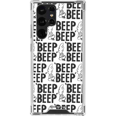 Looney Tunes Road Runner Beep Grid Galaxy S23 Ultra Clear Case