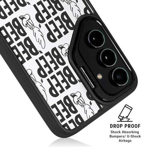 Looney Tunes Road Runner Beep Grid Galaxy S25 Plus Kickstand Case