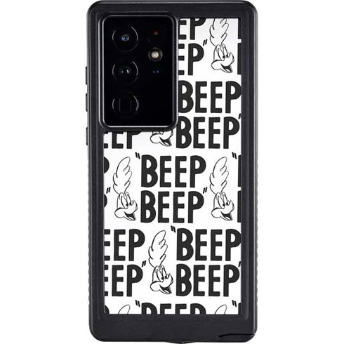Looney Tunes Road Runner Beep Grid Galaxy S24 Ultra Waterproof Case