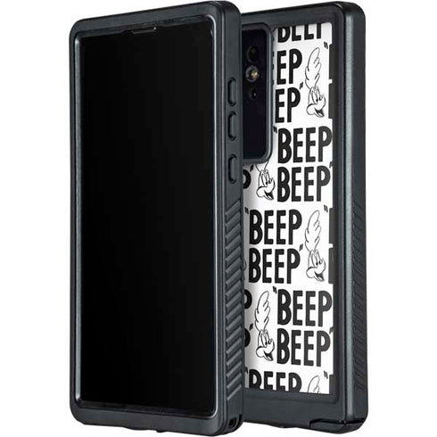Looney Tunes Road Runner Beep Grid Galaxy S24 Ultra Waterproof Case