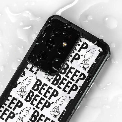 Looney Tunes Road Runner Beep Grid Galaxy S24 Ultra Waterproof Case