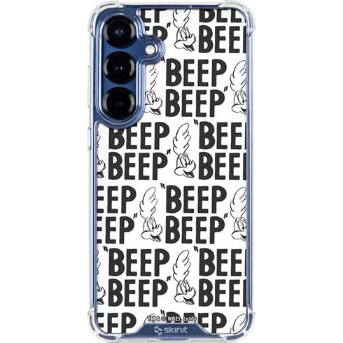 Looney Tunes Road Runner Beep Grid Galaxy S25 Plus Clear Case