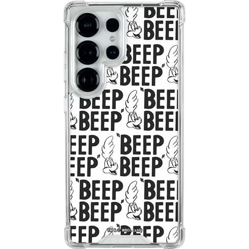 Looney Tunes Road Runner Beep Grid Galaxy S25 Ultra Clear Case