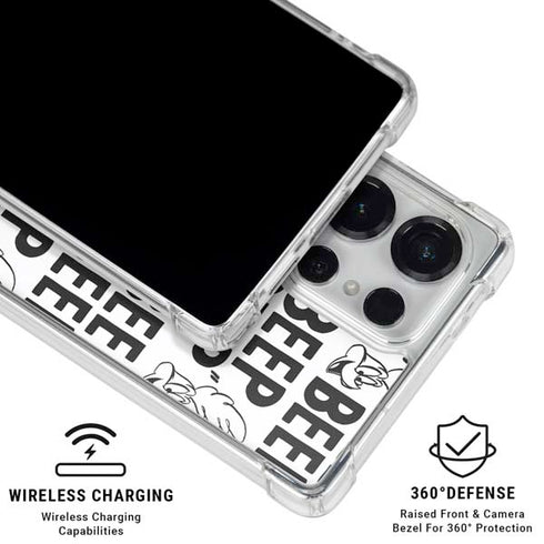 Looney Tunes Road Runner Beep Grid Galaxy S25 Ultra Clear Case