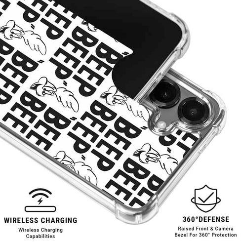 Looney Tunes Road Runner Beep Grid Galaxy S26 Plus Clear Case