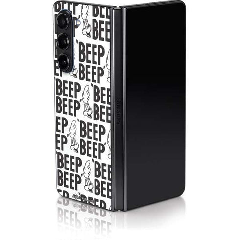 Looney Tunes Road Runner Beep Grid Galaxy Z Fold5 5G Skin