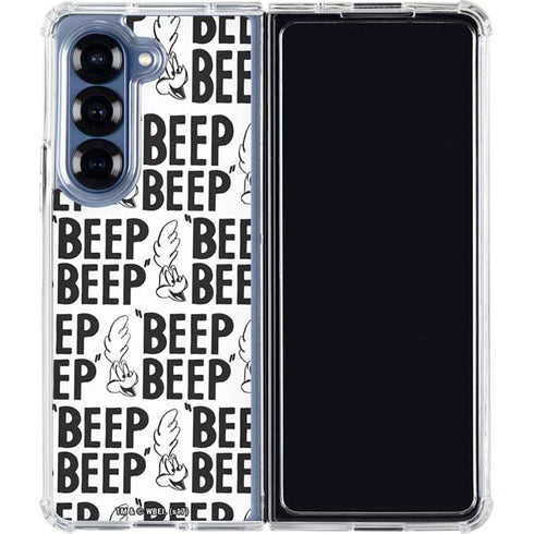 Looney Tunes Road Runner Beep Grid Galaxy Z Fold6 Clear Case