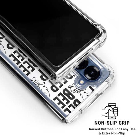 Looney Tunes Road Runner Beep Grid Galaxy Z Fold6 Clear Case