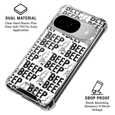 Looney Tunes Road Runner Beep Grid Google Pixel 10 Clear Case