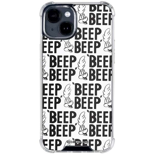 Looney Tunes Road Runner Beep Grid iPhone 15 Clear Case