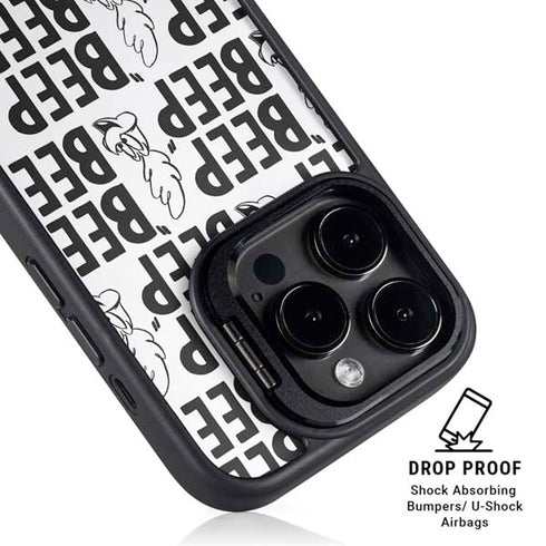 Looney Tunes Road Runner Beep Grid iPhone 15 Pro Kickstand Case