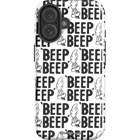 Looney Tunes Road Runner Beep Grid iPhone 16 Impact Case