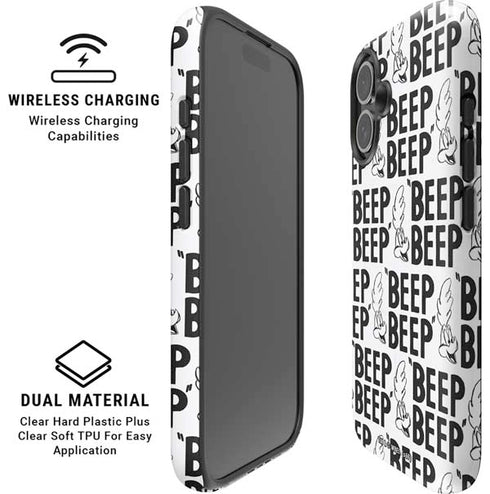 Looney Tunes Road Runner Beep Grid iPhone 16 Magsafe Impact Case