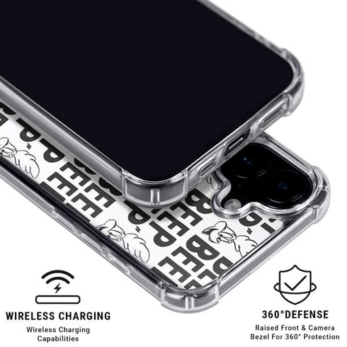 Looney Tunes Road Runner Beep Grid iPhone 16 Plus Clear Case