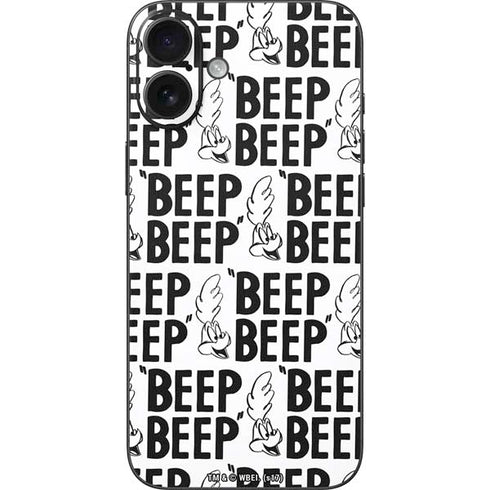 Looney Tunes Road Runner Beep Grid iPhone 16 Plus Skin