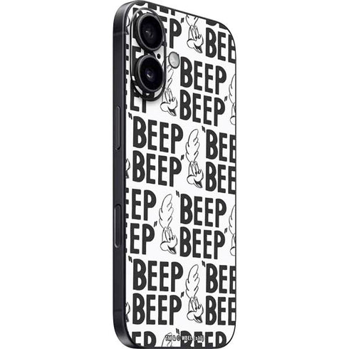 Looney Tunes Road Runner Beep Grid iPhone 16 Plus Skin
