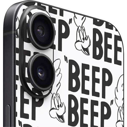 Looney Tunes Road Runner Beep Grid iPhone 16 Plus Skin