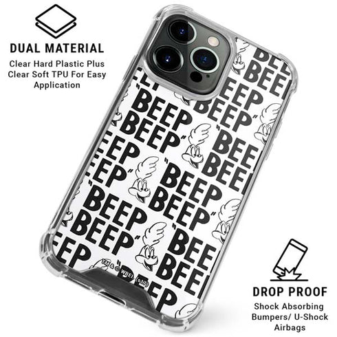 Looney Tunes Road Runner Beep Grid iPhone 16 Pro Max Clear Case