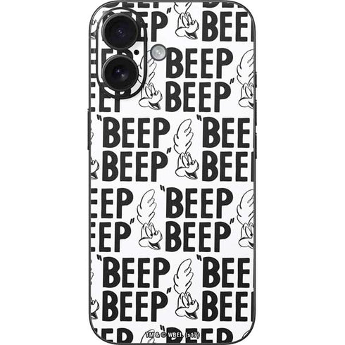 Looney Tunes Road Runner Beep Grid iPhone 16 Skin