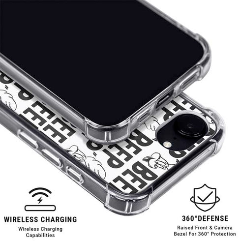 Looney Tunes Road Runner Beep Grid iPhone 16e Clear Case