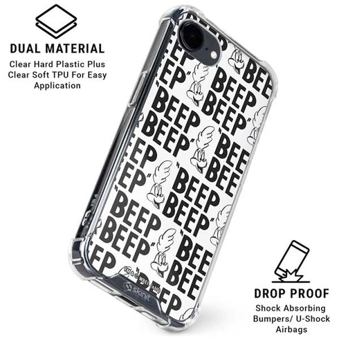 Looney Tunes Road Runner Beep Grid iPhone 16e Clear Case